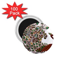 Peacock Graceful Bird Animal 1 75  Magnets (100 Pack)  by artworkshop