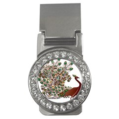 Peacock Graceful Bird Animal Money Clips (cz)  by artworkshop