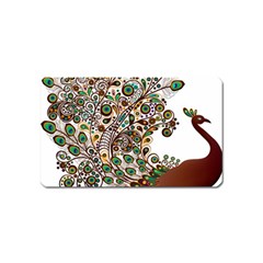 Peacock Graceful Bird Animal Magnet (name Card) by artworkshop