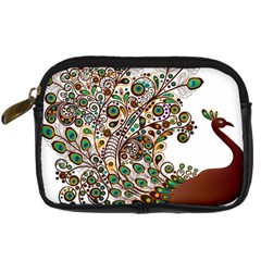 Peacock Graceful Bird Animal Digital Camera Leather Case