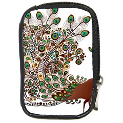 Peacock Graceful Bird Animal Compact Camera Leather Case