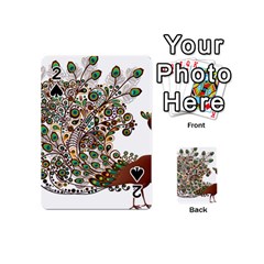 Peacock Graceful Bird Animal Playing Cards 54 Designs (mini) by artworkshop
