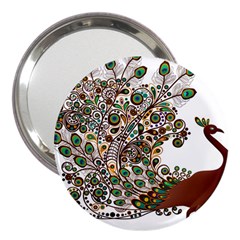 Peacock Graceful Bird Animal 3  Handbag Mirrors by artworkshop