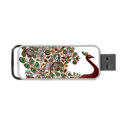 Peacock Graceful Bird Animal Portable Usb Flash (two Sides) by artworkshop
