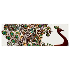 Peacock Graceful Bird Animal Banner and Sign 12  x 4 