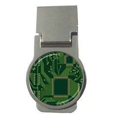 Technology Board Trace Digital Money Clips (round)  by artworkshop