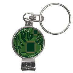 Technology Board Trace Digital Nail Clippers Key Chain by artworkshop