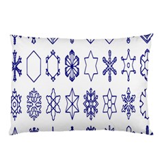 Various Types Of Snowflakes Pillow Case (two Sides)