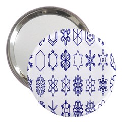 Various Types Of Snowflakes 3  Handbag Mirrors by artworkshop