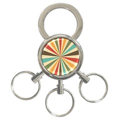 Vintage Abstract Background 3-ring Key Chain by artworkshop