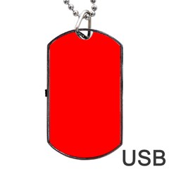 Color Red Dog Tag Usb Flash (two Sides)