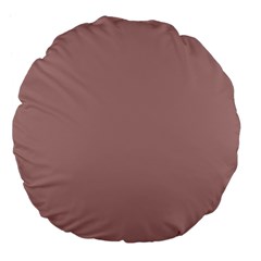 Color Rosy Brown Large 18  Premium Flano Round Cushions by Kultjers