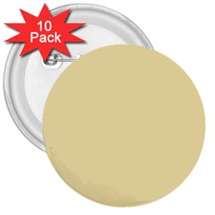 Color Vanilla 3  Buttons (10 Pack) 