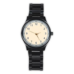 Color Papaya Whip Stainless Steel Round Watch