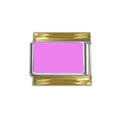 Color Violet Gold Trim Italian Charm (9mm) by Kultjers