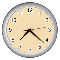 Color Wheat Wall Clock (silver)