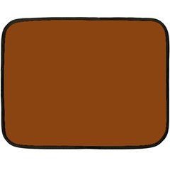 Color Saddle Brown Double Sided Fleece Blanket (mini) by Kultjers