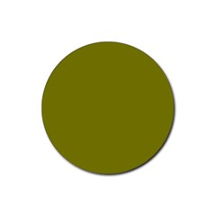 Color Olive Rubber Round Coaster (4 Pack)