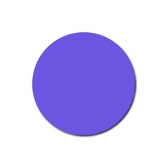 Color Medium Slate Blue Rubber Round Coaster (4 Pack)
