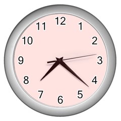 Color Misty Rose Wall Clock (silver)