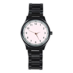 Color Lavender Blush Stainless Steel Round Watch