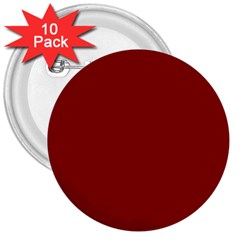 Color Dark Red 3  Buttons (10 Pack) 