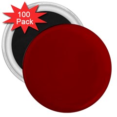 Color Dark Red 3  Magnets (100 Pack) by Kultjers