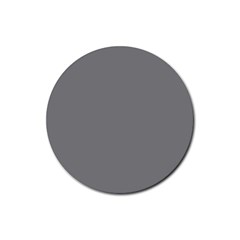 Color Grey Rubber Round Coaster (4 Pack) by Kultjers
