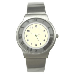 Color Light Yellow Stainless Steel Watch