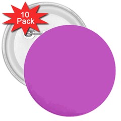 Color Orchid 3  Buttons (10 Pack) 