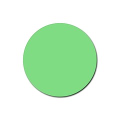 Color Light Green Rubber Round Coaster (4 Pack)