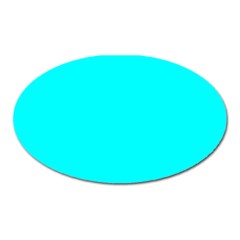 Color Aqua / Cyan Oval Magnet by Kultjers