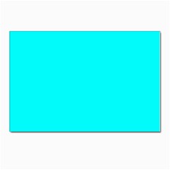 Color Aqua / Cyan Postcards 5  X 7  (pkg Of 10) by Kultjers