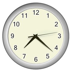 Color Beige Wall Clock (silver)