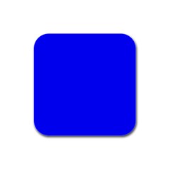 Color Blue Rubber Square Coaster (4 Pack) by Kultjers