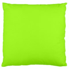Color Green Yellow Large Flano Cushion Case (one Side) by Kultjers