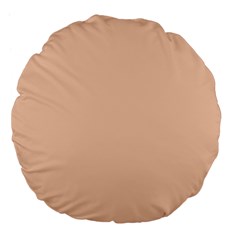 Color Apricot Large 18  Premium Flano Round Cushions