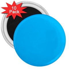 Color Deep Sky Blue 3  Magnets (10 Pack) 