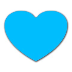 Color Deep Sky Blue Heart Mousepad