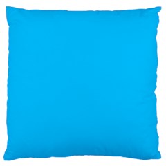 Color Deep Sky Blue Standard Flano Cushion Case (one Side)
