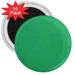 Color Medium Sea Green 3  Magnets (10 Pack) 