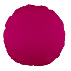 Color Barbie Pink Large 18  Premium Flano Round Cushions by Kultjers