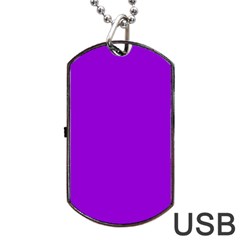 Color Dark Violet Dog Tag Usb Flash (two Sides) by Kultjers