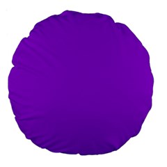 Color Dark Violet Large 18  Premium Flano Round Cushions by Kultjers