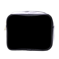 Color Black Mini Toiletries Bag (one Side) by Kultjers