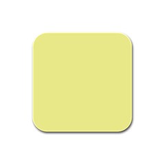 Color Canary Yellow Rubber Square Coaster (4 Pack)