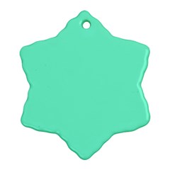 Color Aquamarine Snowflake Ornament (two Sides)