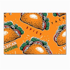Seamless Pattern With Taco Postcards 5  X 7  (pkg Of 10) by Pakemis