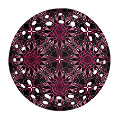 Seamless-pattern-with-flowers-oriental-style-mandala Ornament (round Filigree) by Pakemis