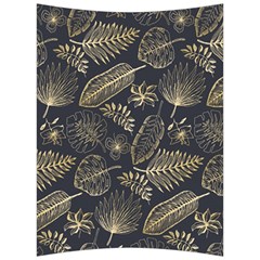 Elegant-pattern-with-golden-tropical-leaves Back Support Cushion